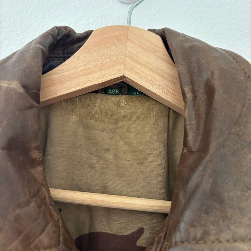 Vintage genuine leather bomber jacket - Picture 2 of 5